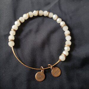 Alex and Ani  Gold Beaded Bangle  Bracelet  379